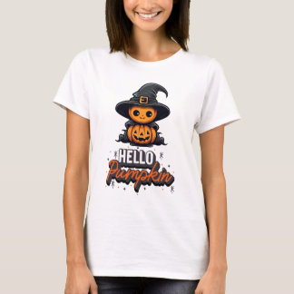 Hello Pumpkin Cute Halloween T-Shirt