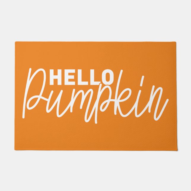 Hello Pumpkin Door Mat (Front)