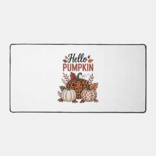 Hello Pumpkin Fall Autumn Desk Mat