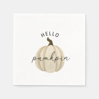 Hello Pumpkin - Fall, autumn Napkin