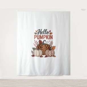 Hello Pumpkin Fall Autumn Tapestry
