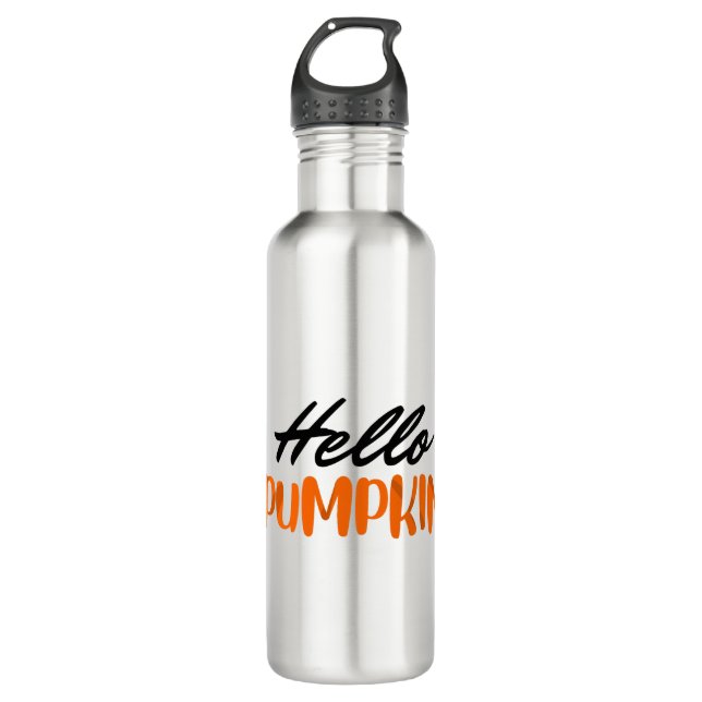 Hello Pumpkin Fall Season Autumn 710 Ml Water Bottle (Front)