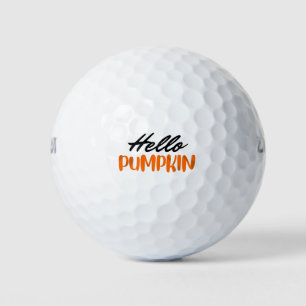 Hello Pumpkin Fall Season Autumn Golf Balls