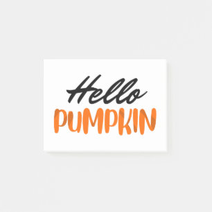 Hello Pumpkin Fall Season Autumn Post-it Notes