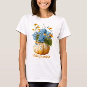 Hello Pumpkin Floral Halloween Arrangement T-Shirt