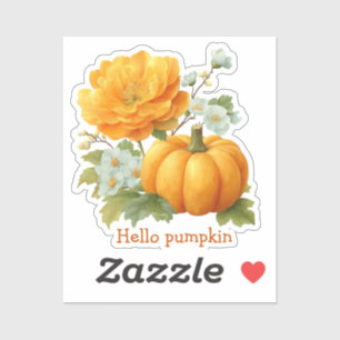 Hello Pumpkin Floral Halloween Design
