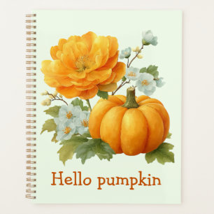Hello Pumpkin Floral Halloween Design Planner