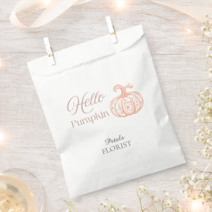 Hello Pumpkin Halloween Florist Business Branding Favour Bags