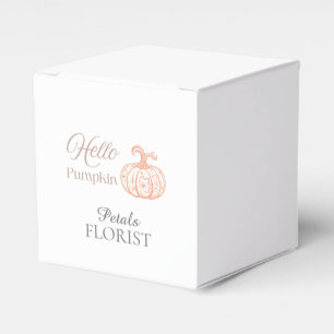 Hello Pumpkin Halloween Florist Business Branding Favour Box