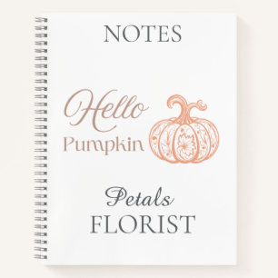 Hello Pumpkin Halloween Florist Business Branding Notebook
