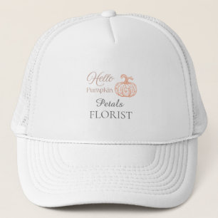 Hello Pumpkin Halloween Florist Business Branding Trucker Hat