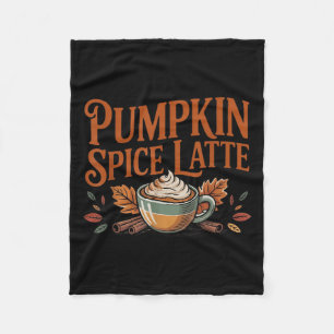 Hello Pumpkin Latte Sce Coffee Love Fall Season  Fleece Blanket