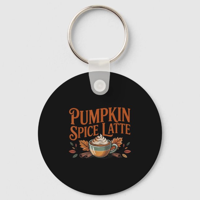Hello Pumpkin Latte Sce Coffee Love Fall Season  Key Ring (Front)
