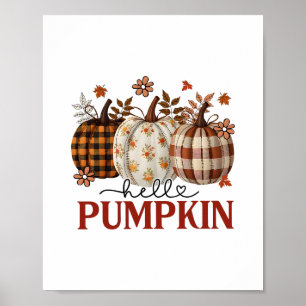 Hello Pumpkin Leopard Print For Fall Thanksgiving