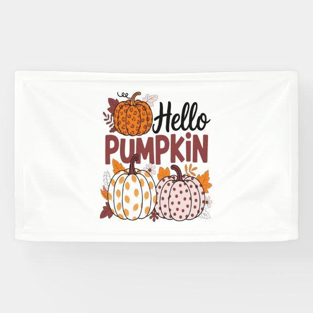 Hello Pumpkin Png, Fall Vibes Banner (Horizontal)