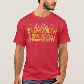 Hello Pumpkin Season Autumn Fall Y'all Thanksgivin T-Shirt