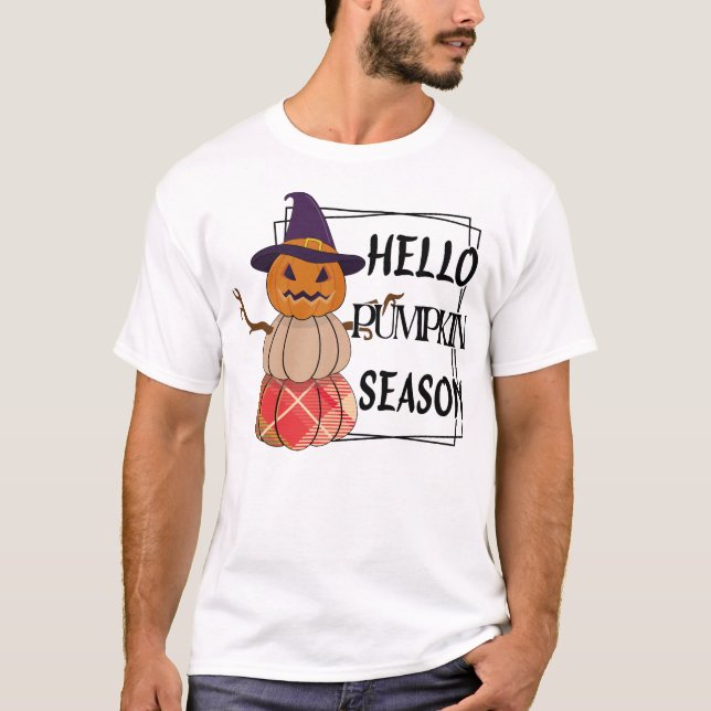 Hello Pumpkin Season Bogeyman T-Shirt (Front)