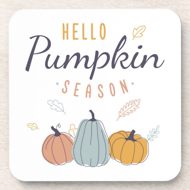 Hello Pumpkin Season Coaster (Front)