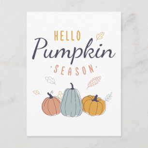 Hello Pumpkin Season Postcard