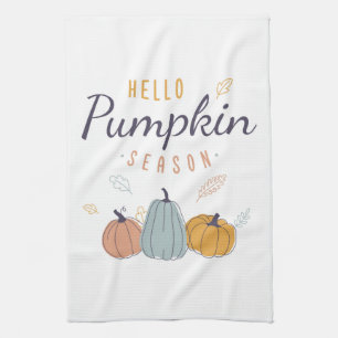 Hello Pumpkin Season Tea Towel
