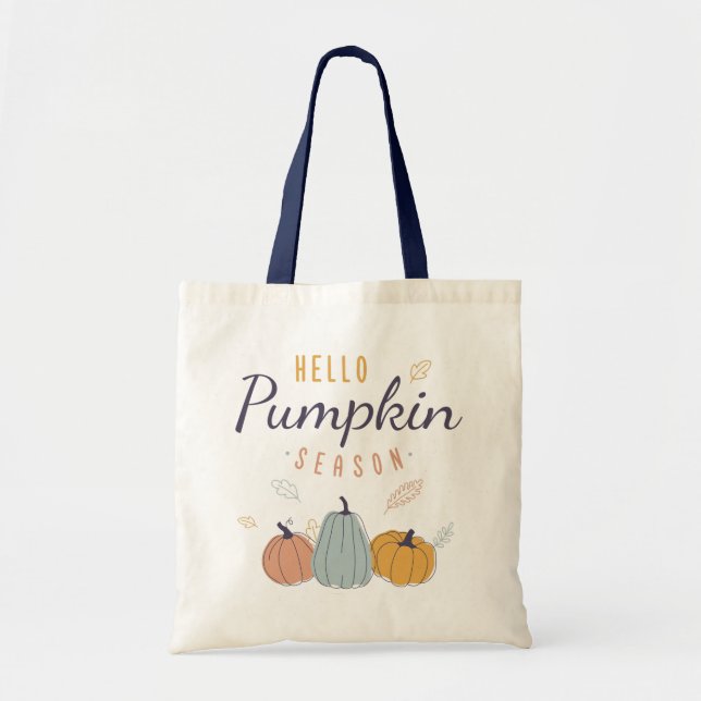 Hello Pumpkin Season Tote Bag (Front)