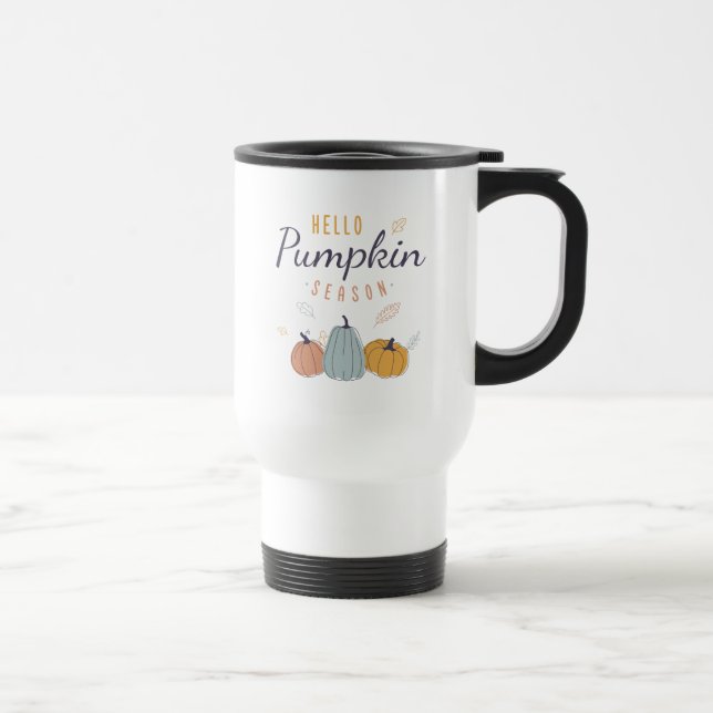 Hello Pumpkin Season Travel Mug (Right)