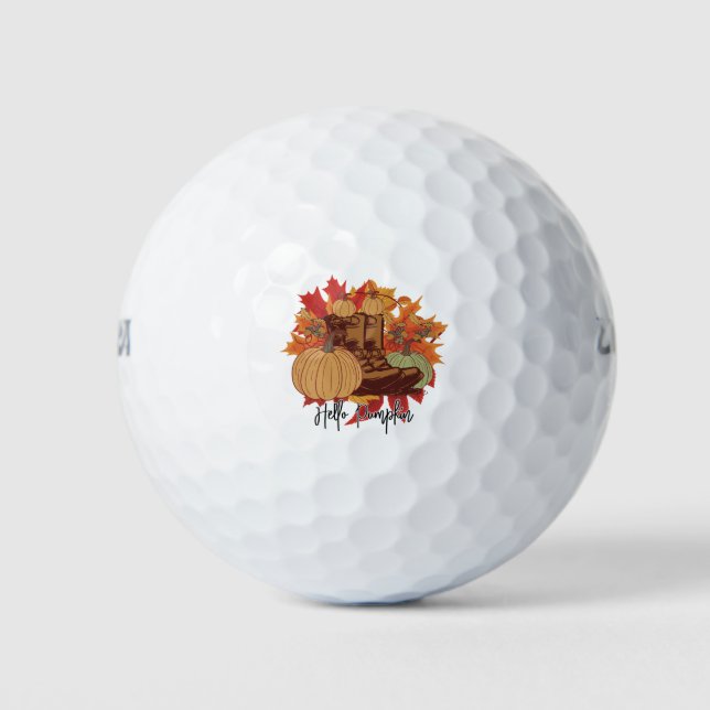Hello Pumpkin Sublimation Golf Balls (Front)