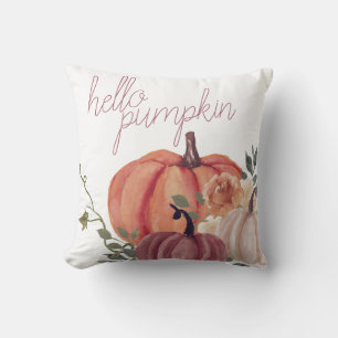 Hello Pumpkin Throw Pillow