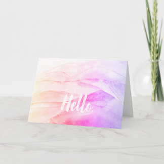 Hello Rainbow Watercolor Card