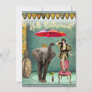 Hello Retirement Fun and Funky Flat Card