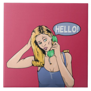 Hello Retro Phone Tile