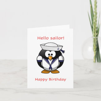Hello sailor, Happy Birthday Card