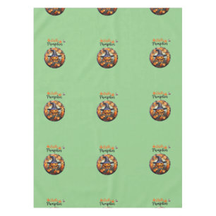 Hello Scary Hallowe'en Pumpkin Tablecloth
