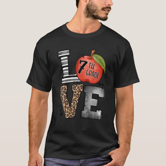 Hello School Back To School 7Th Grade Happy Class T-Shirt (Front)