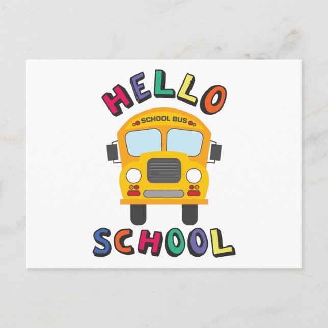 Hello School Postcard (Front)