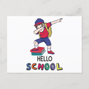 Hello School Postcard