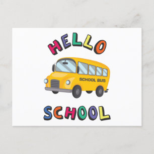 Hello School Postcard