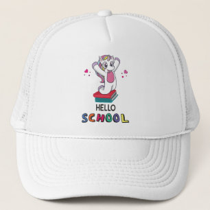 Hello School Trucker Hat