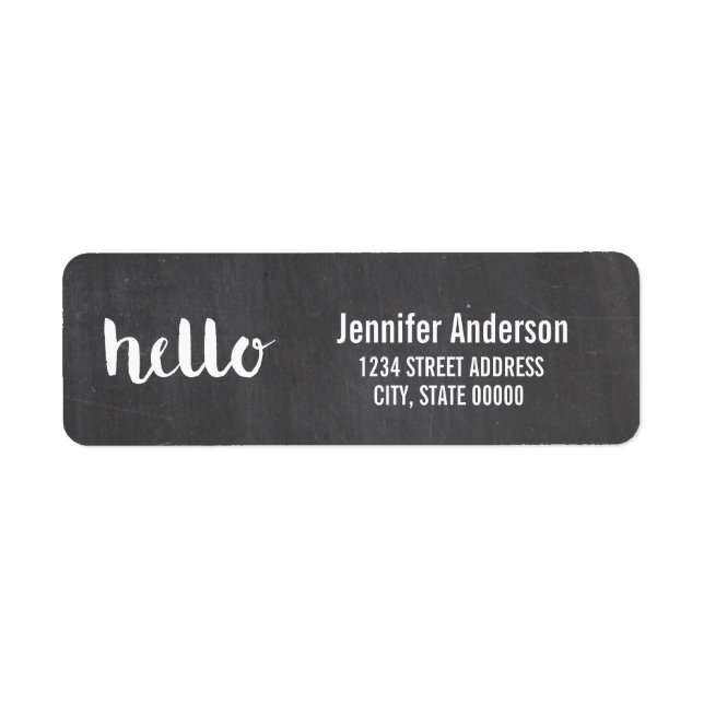 Hello Script Chalkboard | Labels (Front)