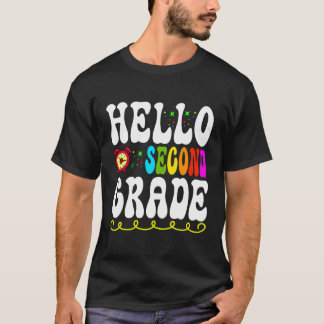 Hello Second 2Nd Grade Back To School Teachers Kid T-Shirt