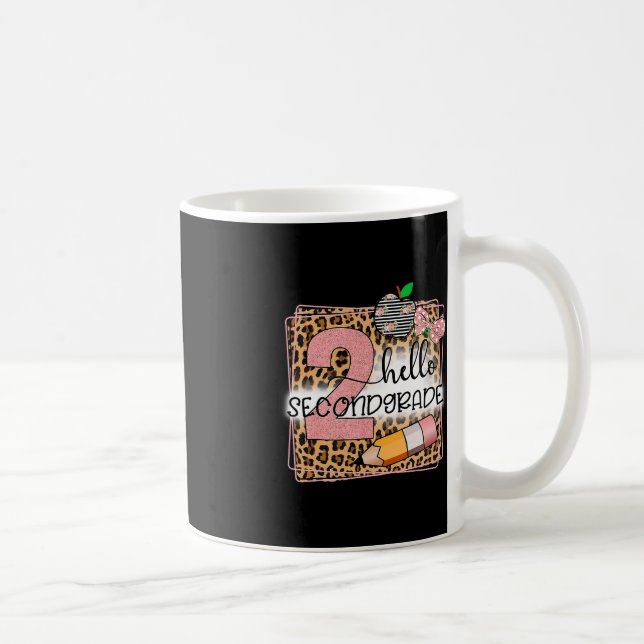 Hello Second Grade 2nd Grade Back To School Teache Coffee Mug (Right)