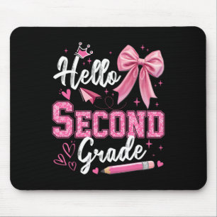 Hello Second Grade 2nd Grade Back To School Teache Mouse Mat