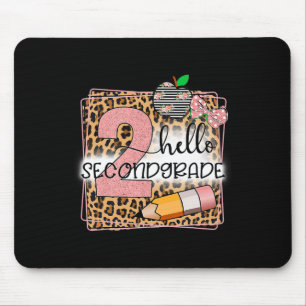 Hello Second Grade 2nd Grade Back To School Teache Mouse Mat