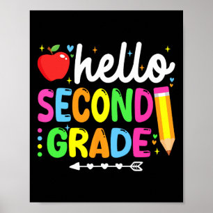 Hello Second Grade 2nd Grade Back To School Teache Poster