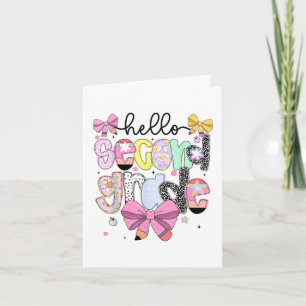 Hello Second Grade Back To School 2nd Grade Girl B Card