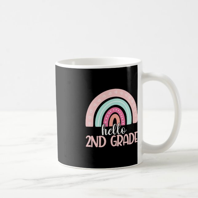 Hello Second Grade Back To School 2nd Grade Teache Coffee Mug (Right)