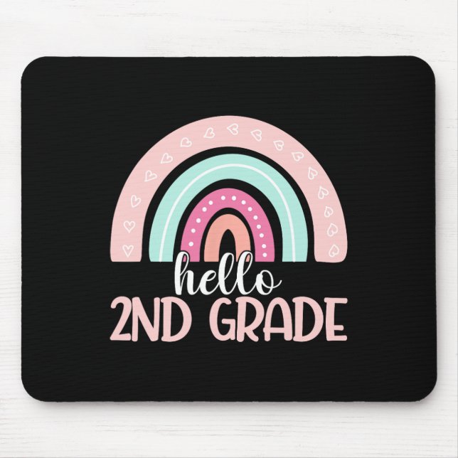 Hello Second Grade Back To School 2nd Grade Teache Mouse Mat (Front)