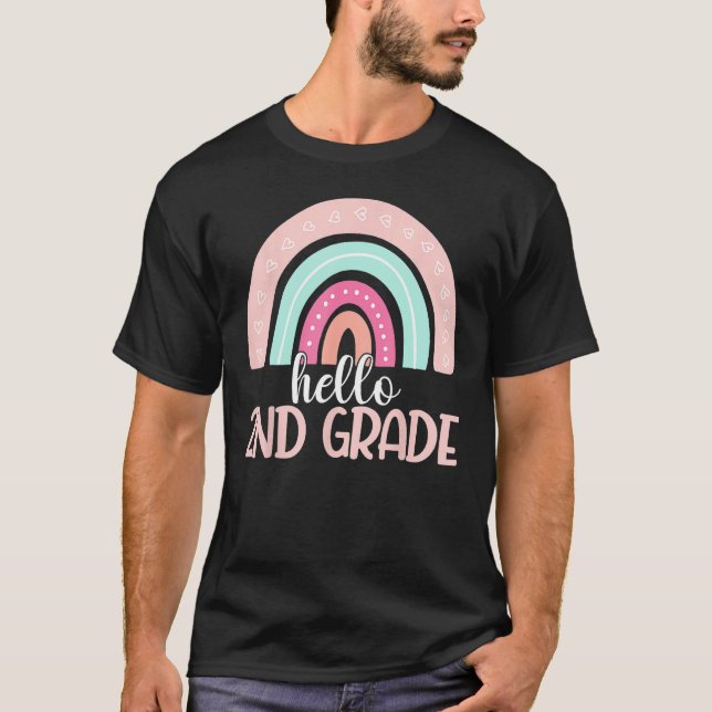 Hello Second Grade Back To School 2nd Grade Teache T-Shirt (Front)