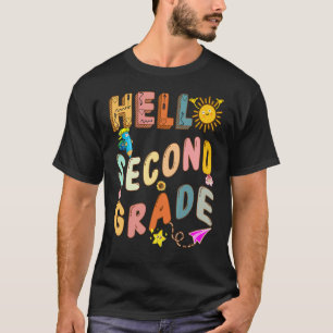Hello Second Grade Cool Esl Teacher History Teache T-Shirt