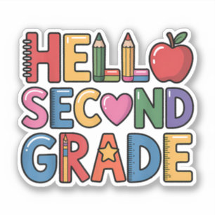 Hello Second Grade Cute Back to School